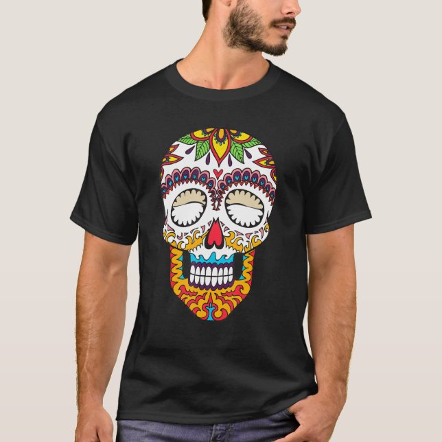 Day Of The Dead Dia De Los Muertos T-Shirt (Front)