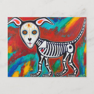 Day of the Dead Dog Postcard