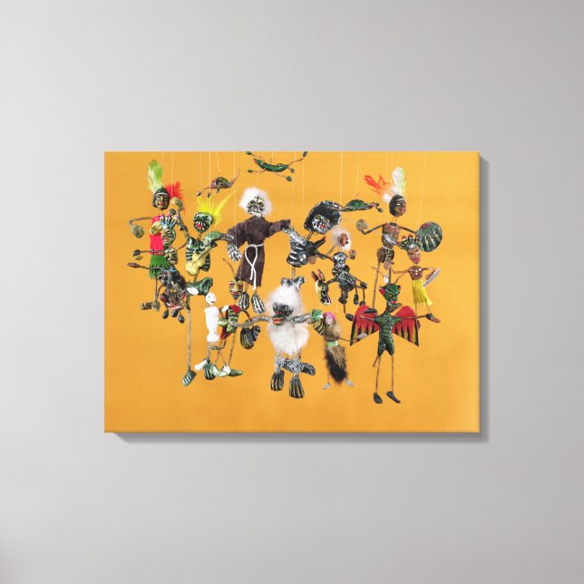 Day of the Dead figures, from Oaxaca Canvas Print (Front)