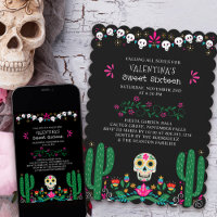 Day of the Dead Floral Skulls Sweet 16
