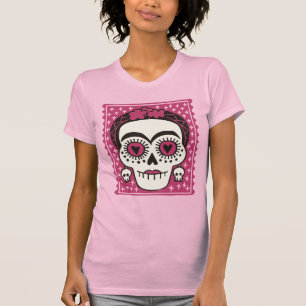 Day of the Dead Frida Kahlo Sugar Skull T-Shirt