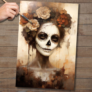 Day Of The Dead Girl 1 Decoupage Paper