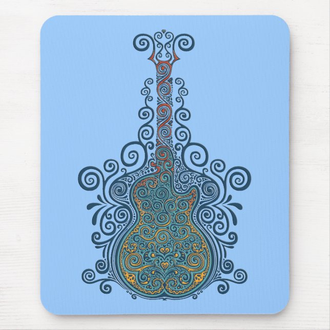 Day of the Dead Guitar Mouse Mat (Front)
