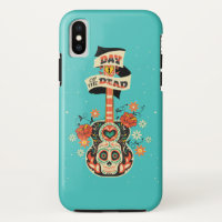 Day of the dead Guitar & sugar skull