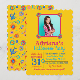 Day of the Dead Halloween Birthday Party Invitation