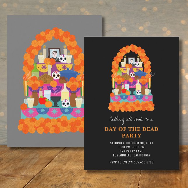 Day of the dead halloween party announcement (Creator Uploaded)
