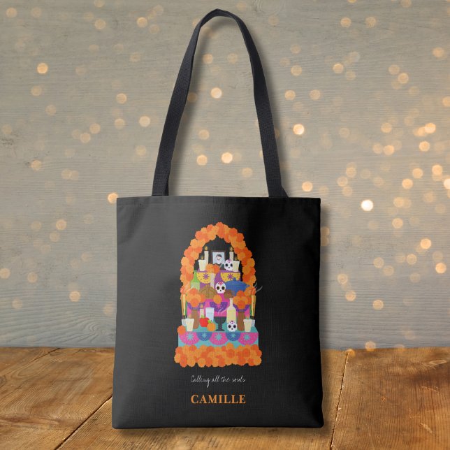 Day of the dead halloween party tote bag (Creator Uploaded)