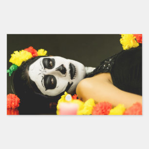 DAY OF THE DEAD/ HALLOWEEN RECTANGLE Sticker