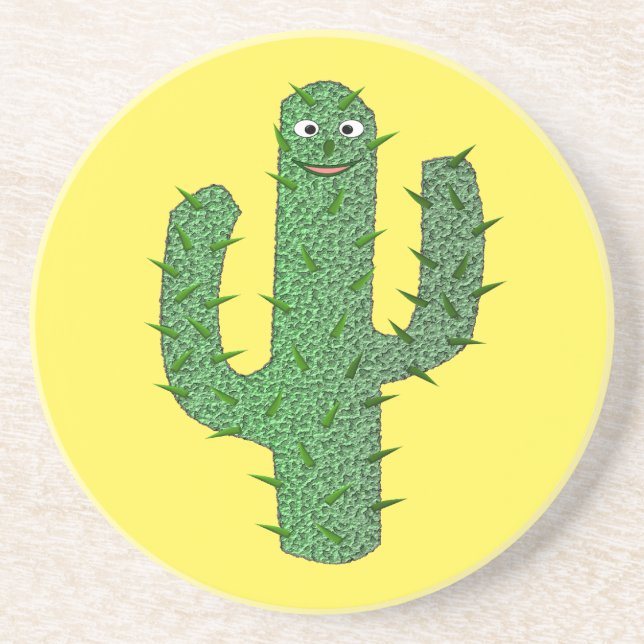 Day of the Dead Happy Cactus Coaster (Front)