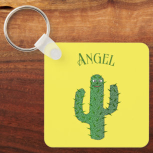 Day of the Dead Happy Cactus Custom Birthday Key Ring