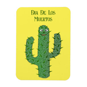 Day of the Dead Happy Cactus Custom Magnet