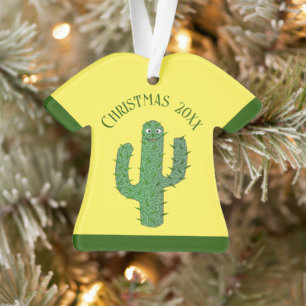 Day of the Dead Happy Cactus Custom Ornament