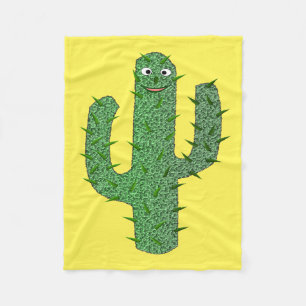 Day of the Dead Happy Cactus Fleece Blanket