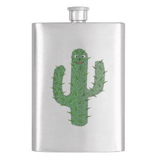 Day of the Dead Happy Cactus Hip Flask