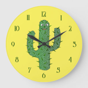 Day of the Dead Happy Cactus Large Clock