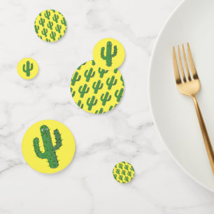Day of the Dead Happy Cactus Patterned Confetti