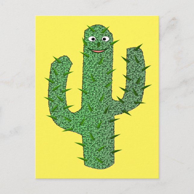Day of the Dead Happy Cactus Postcard (Front)