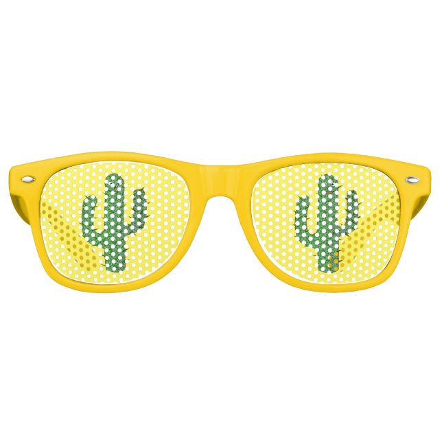 Day of the Dead Happy Cactus Retro Sunglasses (Front)