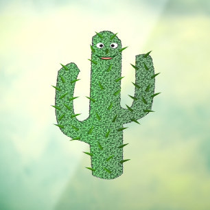 Day of the Dead Happy Cactus Window Cling