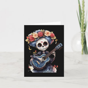 Day Of The Dead Inspired Catrina Sugar Skull Card