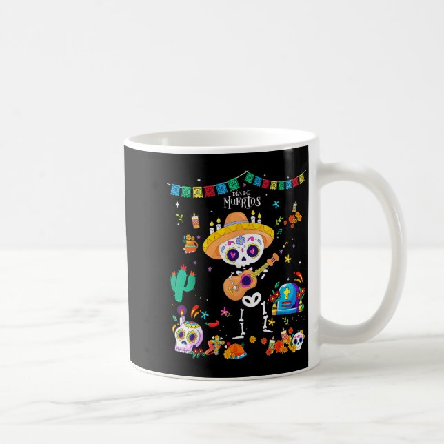 Day Of The Dead Kids Boys 2025 Dia De Los Muertos  Coffee Mug (Right)