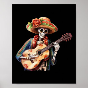 Day Of The Dead Lady Sugar Skull Dia De Los Muerto Poster