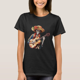 Day Of The Dead Lady Sugar Skull Dia De Los Muerto T-Shirt