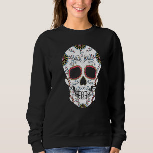 Day Of The Dead Large Sugar Skull Sweatshirt