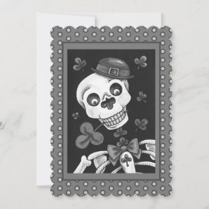 DAY OF THE DEAD LEPRECHAUN, ST. PADDY'S DAY Flat Holiday Card