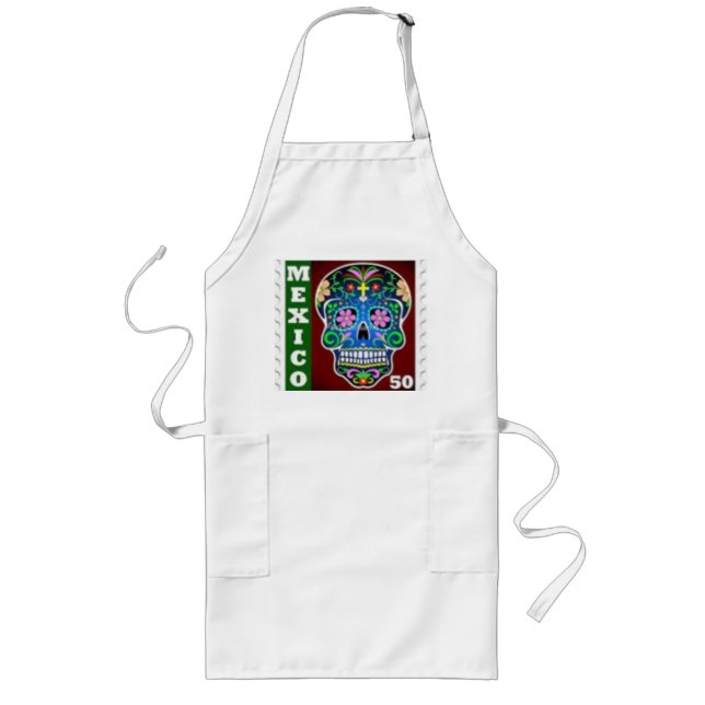 Day of the Dead  Long Apron (Front)