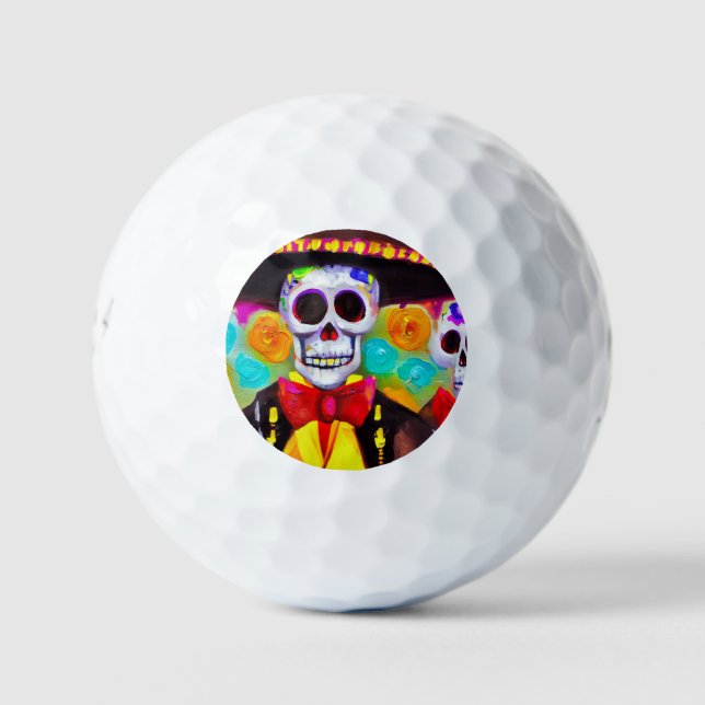Day of the Dead Man (2) Golf Balls (Front)