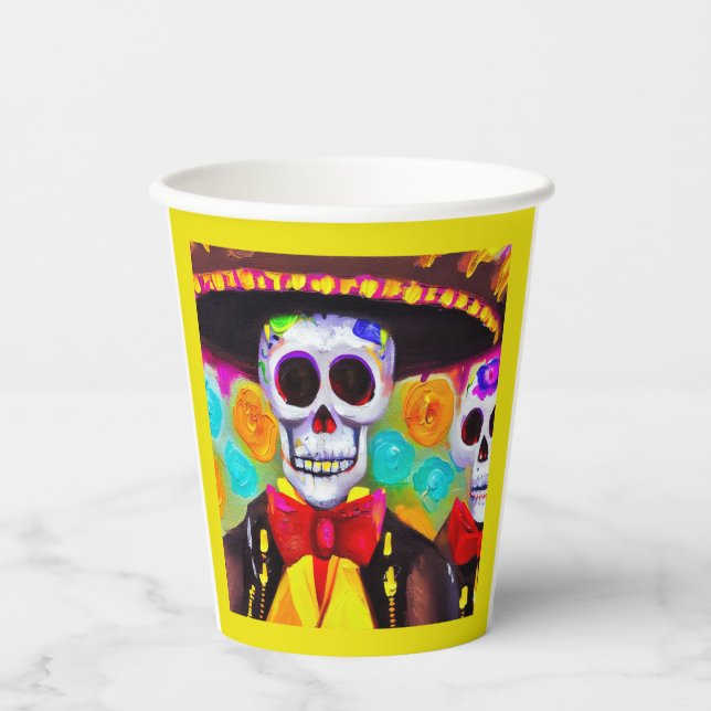 Day of the Dead Man 2 Paper Cups (Front)