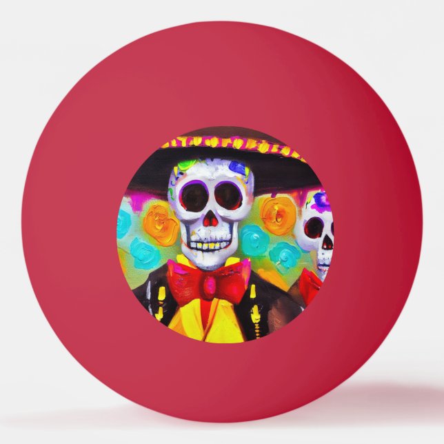Day of the Dead Man (2) Ping Pong Ball (Front)
