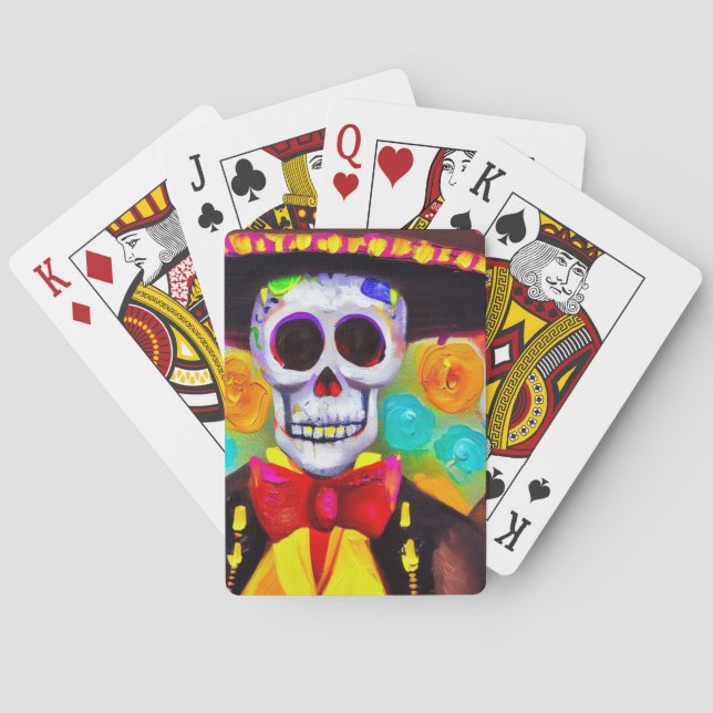 Day of the Dead Man (2) Playing Cards (Back)