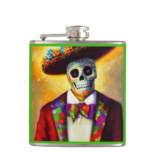 Day of the Dead Man 3 Hip Flask