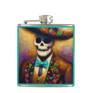 Day of the Dead Man 4 Hip Flask