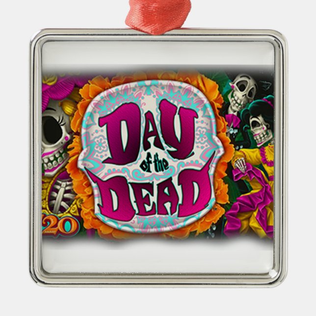Day of the Dead Metal Tree Decoration (Front)