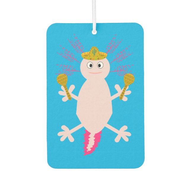Day of the Dead Mexican Axolotl Car Air Freshener (Front)