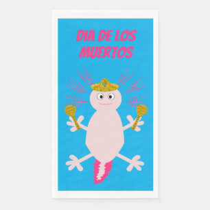 Day of the Dead Mexican Axolotl Custom Napkin