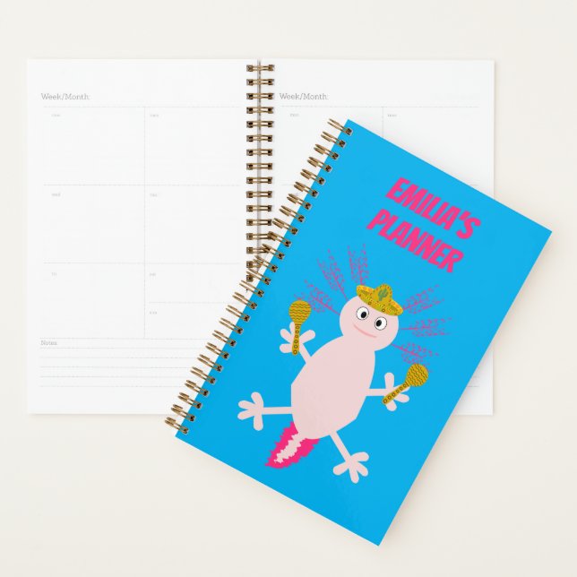 Day of the Dead Mexican Axolotl Custom Planner (Display)