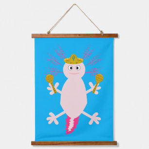Day of the Dead Mexican Axolotl Hanging Tapestry