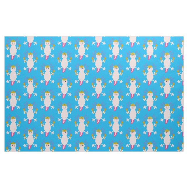 Day of the Dead Mexican Axolotl Patterned Fabric (Fat Quarter)