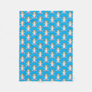 Day of the Dead Mexican Axolotl Patterned Fleece Blanket