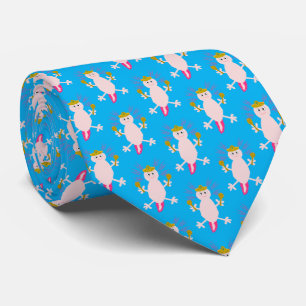 Day of the Dead Mexican Axolotl Patterned Tie