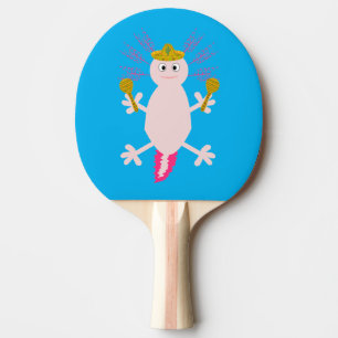 Day of the Dead Mexican Axolotl Ping Pong Paddle