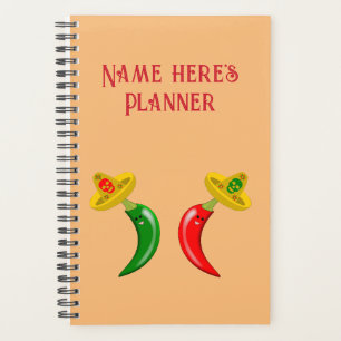 Day of the Dead Mexican Chilis Custom Planner