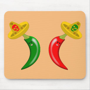 Day of the Dead Mexican Chilis Mouse Mat