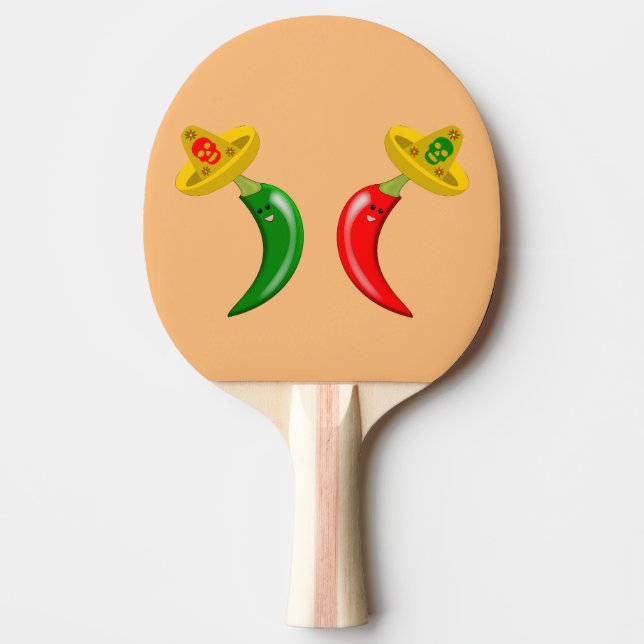 Day of the Dead Mexican Chilis Ping Pong Paddle (Front)