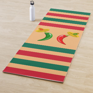 Day of the Dead Mexican Chilis Yoga Mat