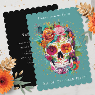 Day Of The Dead Mexican Sugar Skull All Souls Invitation